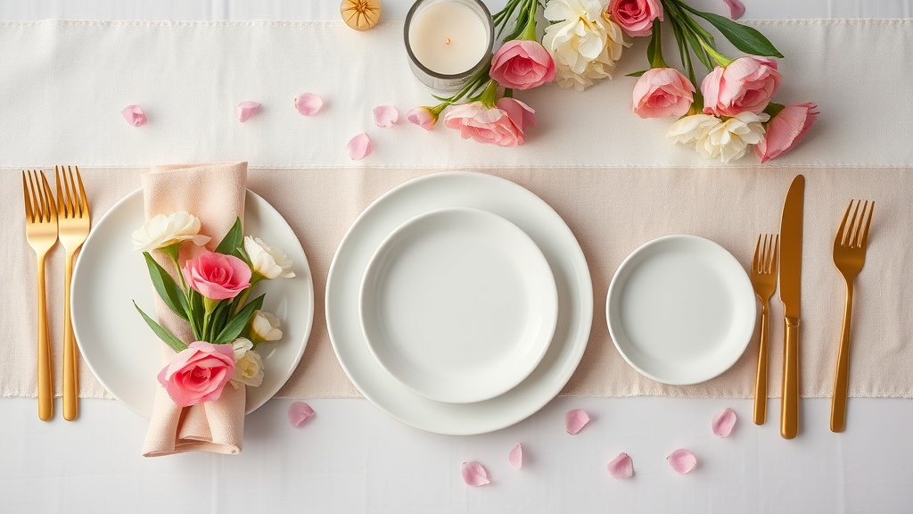 Wiosenna dekoracja stołu z kwiatami i pastelowymi serwetkami