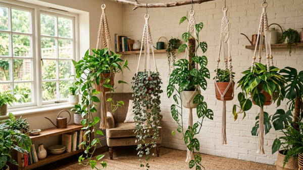 Rośliny doniczkowe pnące i zwisające — zielona kaskada w domu