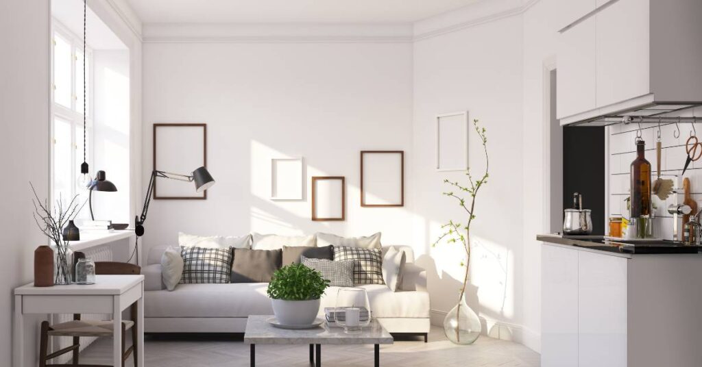 styl skandynawski we wnętrzach salon